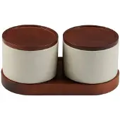 Bavary Terra Porseleinen Canister Set – 2-delig - voorraadpot