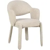 Livin24 Eetkamerstoel June bouclé taupe