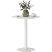 HOMCOM Dining Table-Stahl-60L x 60B x 72H cm-Weiß