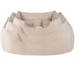 Rosewood 40 winks hondenmand cord ribstof beige 71x58x23 cm