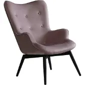 Huisenthuis.nl Fauteuil Christine Roze - Fluweel - Zithoogte 40 cm