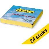 123inkt Aanbieding: 24x zelfklevende Z-notes geel 76 x 76 mm