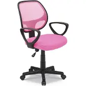 Huisenthuis.nl Bureaustoel Venice Roze - Polyester - Hoogte 86 cm
