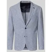 Bugatti Slim fit 2-knoops colbert met reverskraag