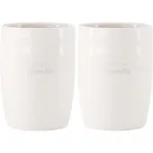 Zusss Set Van 2 Koffiemokken Allerliefste Vriendin - Cadeau Dames Keramiek Wit / Lila