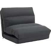 HOMCOM Vloerstoel-Polyester, Metaal-70L x 72B x 56H cm-Donkergrijs
