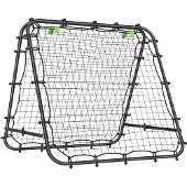 HOMCOM -Fußball Rebounder-PE, Stahl--100L x 95T x 90H cm-Schwarz