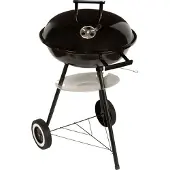 MASTER GRILL MG913 - Houtskool Kogelbarbecue - Stalen Emmabekleding - Inclusief Wielen en Deksel