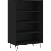 Syfax Hoge kast 57x35x90 cm bewerkt hout zwart