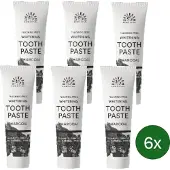 Urtekram Actieve kool Tandpasta – 75 ml – Multipack met 6 stuks