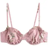 Next Bikinitop groen / mauve / wit