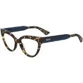 Moschino MOS661 53/17/140 Havana blauwe Acetaat monturen VROUW MOS661