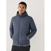 Next - Heren - Donsgevulde opvouwbare ThermoGen-pufferjas - Blauw