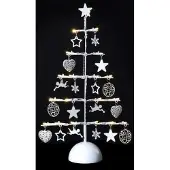 JJA - Decoratie verlichte boom wit 45 cm met 19 leds
