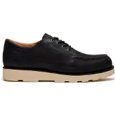 Timberland Heren Zwarte leren schoenen Britton Mills (49), Leer, Plat, Veters, Casual TB0A43JGW021
