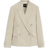 BOSS Regular-fit blazer van gestructureerd, onregelmatig materiaal Maat 36