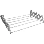 ABJ - Wasdroger - Droogrek - wandmodel - opvouwbaar - zilver, 70 cm