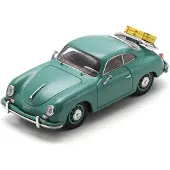 Schuco Porsche 356 Coupe + bagage, mint groen