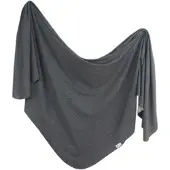 Copper Pearl Slate Knit 116x116 Cm Knit Muslin Grijs Kinderen