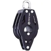 Tersma Double Pulley With Becket 40 Mm Zilver