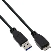 InLine USB 3.2 Gen.1-kabel, A naar Micro B, zwart, 1,5m