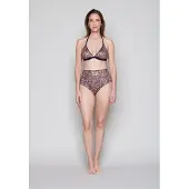 JOOP! Bikinibroek ' Leopard Beach ' bruin / pink / zwart