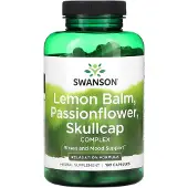 Swanson Health - Citroenmelisse, Passiebloem, Schedelkap Complex - 180 Capsules