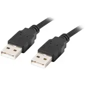 Lanberg CA-USBA-20CU-0018-BK USB-kabel 1,8m 2.0 USB A Zwart