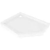 Mexen Flow+ kwartronde douchebak links 100 x 80 , witte glans - 46P108010LH