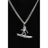 MOOYE ® - Collectie Zilveren Golfsurfer ketting hanger