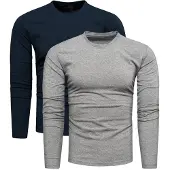 Recea - Longsleeve - 2-pak - Mannelijk - Granat/Grijs