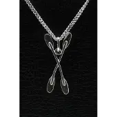 MOOYE ® - Collectie Zilveren Peddel ketting hanger - duo