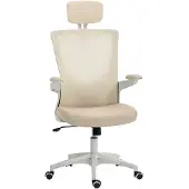 HOMCOM -bureaustoel - polyester - 60x63x120cm - beige