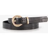 Scapino Dames riem met croco print zwart
