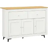 HOMCOM Buffetkast - Spaanplaat - 117x35x80cm - Wit