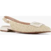 Nova dames raffia slingbacks beige maat 36