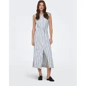 ONLY Blousejurk 'ONLGoa' lichtblauw / wit