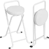 HOMCOM -Barstool-PU-46 x 40,5 x 72,5 cm-Wit