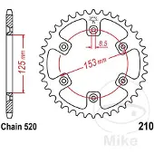 JT Sprockets 520 Sc Jtr210.49sc Steel Achtertandwiel