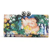 Ted Baker Leer portemonnee Bouanne Bouquet Printed Leather Large Bobble Purse Multicol veelkleurig