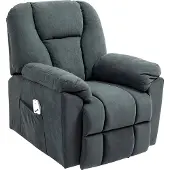 HOMCOM -Relaxsessel-Polyester-97L x 88B x 101H cm-Dunkelgrau