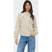 ONLY Blouse 'ONLLucinda' ecru / donkerblauw / donkergroen