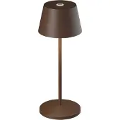 Loom Design LED tafellamp op accu Modi Micro, IP65, corten dimbaar, bruin / roest, Aluminium, Modern