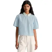 Marc O'Polo Boxy fit blouse van puur katoen