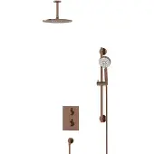 Maxaro Radius Regendouche Inbouw | Glanzend koper 25 cm Regendouche Thermostatisch