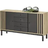 Bega Consult Volano Dressoir Gecoat spaanplaat zwart/bruin
