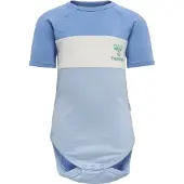 Hummel Romper s/s - hmlAslan - Silver Meer Blue - - 74 - Rompers Korte Mouw
