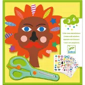 Djeco Creatiefset m. Stickers - Kapper - - OneSize - Knutselpakket