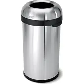 Simplehuman Bullet Open Top Mat Zilver RVS 60L