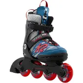 K2 Rolschaatsen - Eddie Pro - Blauw/Rood - Skeelers - - 35/40 - Rolschaatsen